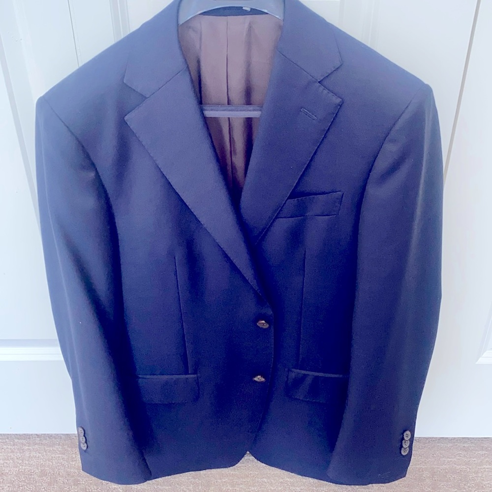 Single breasted Navy Wool Suit - pants only